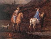 BRUEGHEL, Jan the Elder Travellers on the Way (detail) fd Spain oil painting reproduction